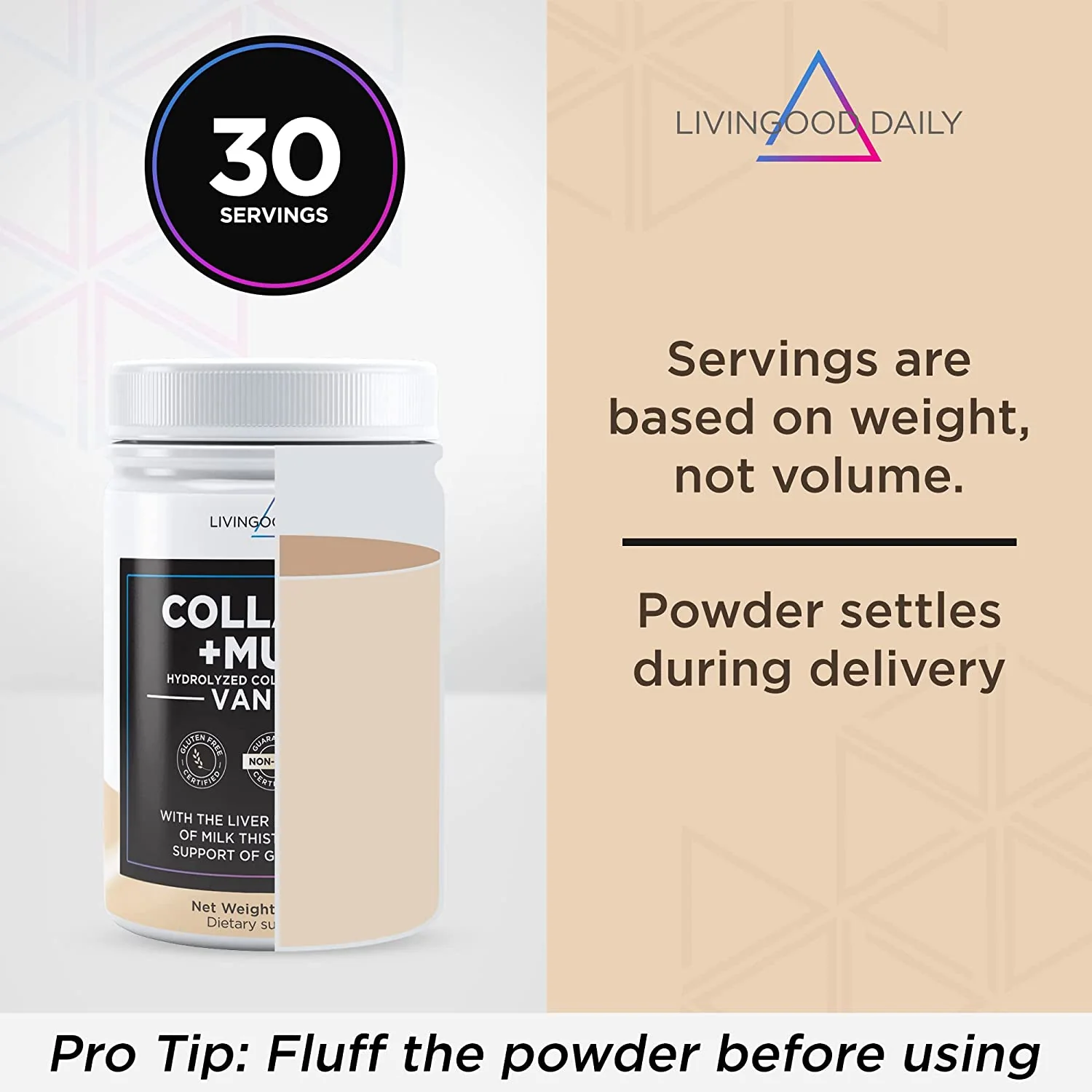 WAREHOUSE DEAL! Livingood Daily Collagen + Multi (Vanilla) - Image 5