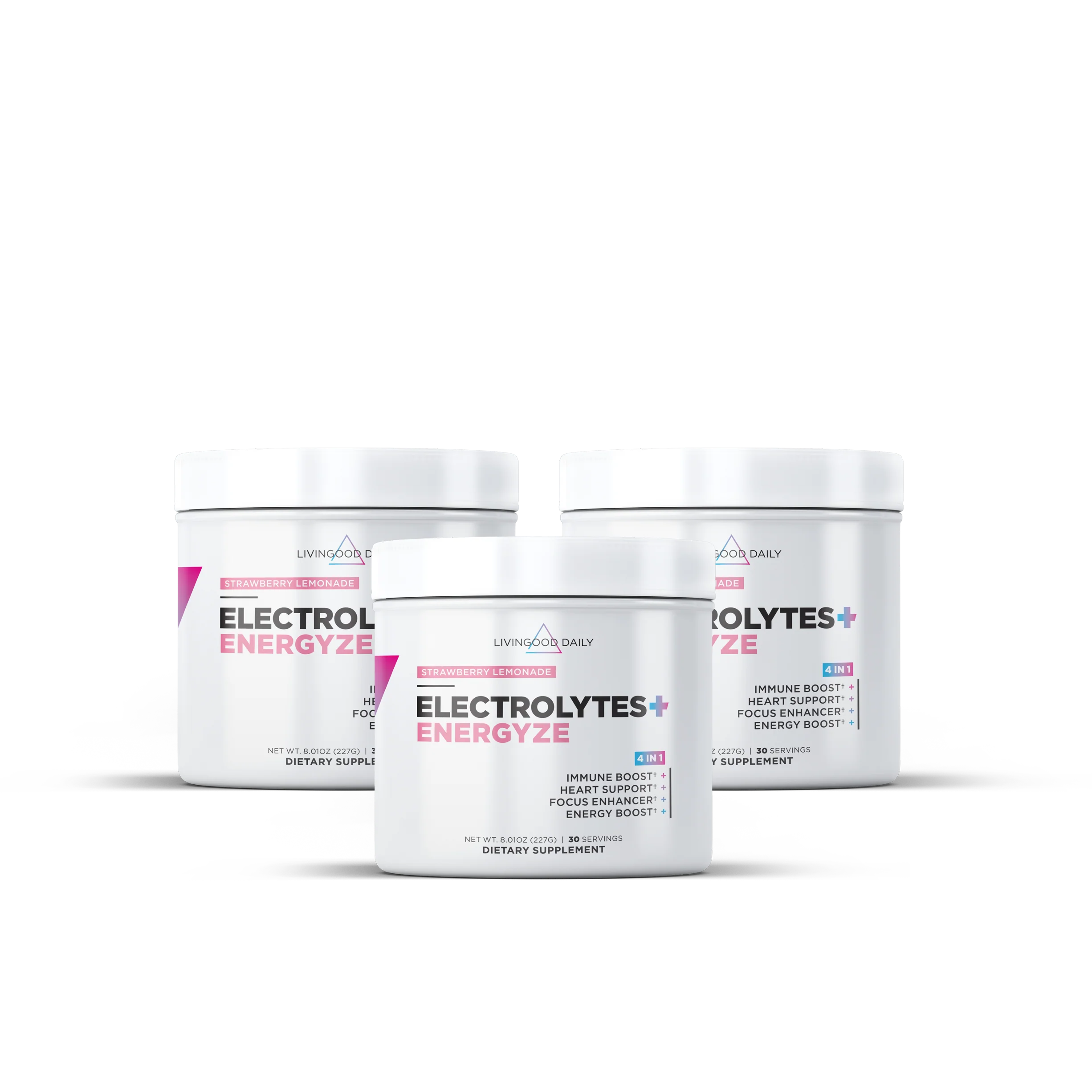 Livingood Daily Electrolytes + Energyze (Strawberry Lemonade) - Image 4