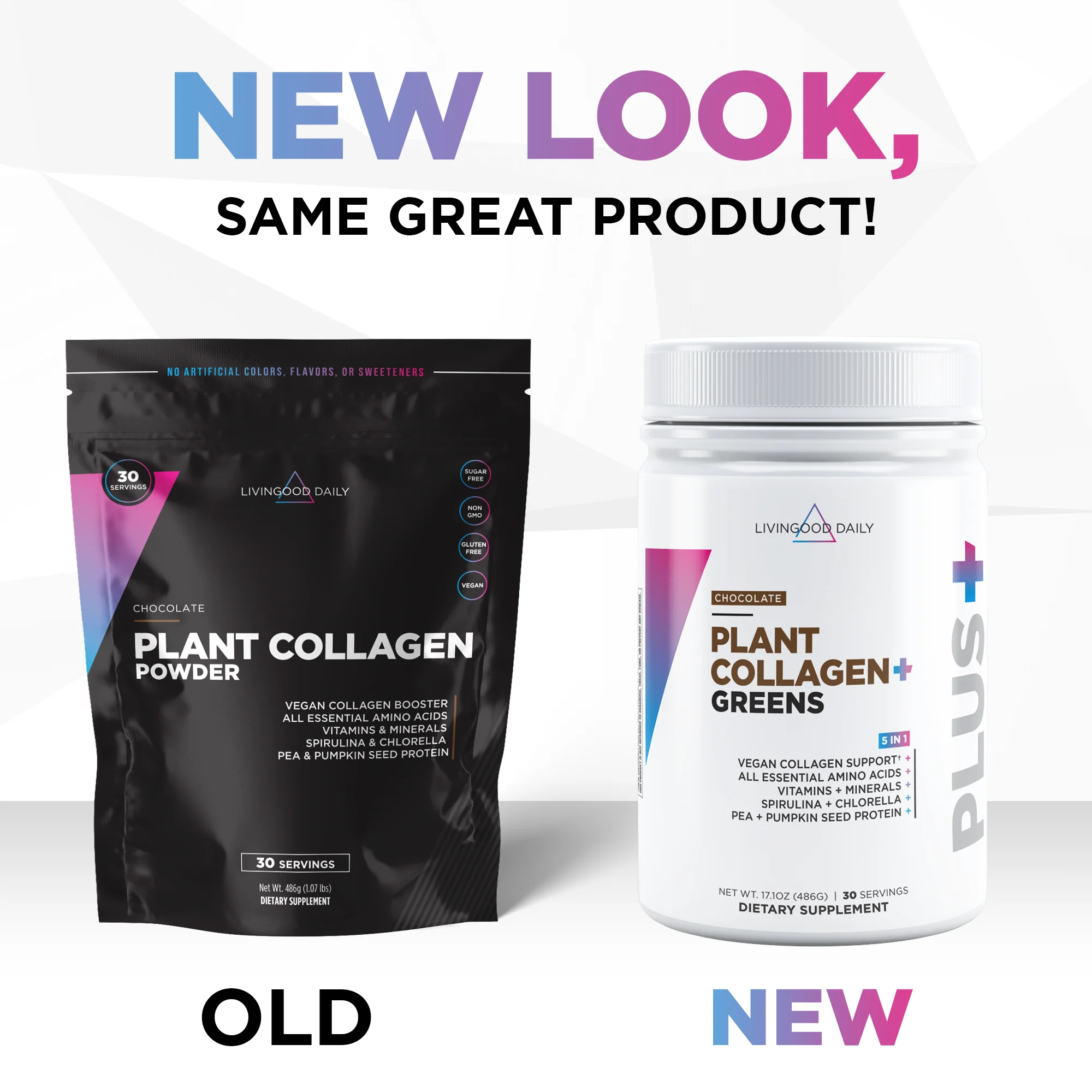 Livingood Daily Plant Collagen + Greens (Chocolate) - Image 3