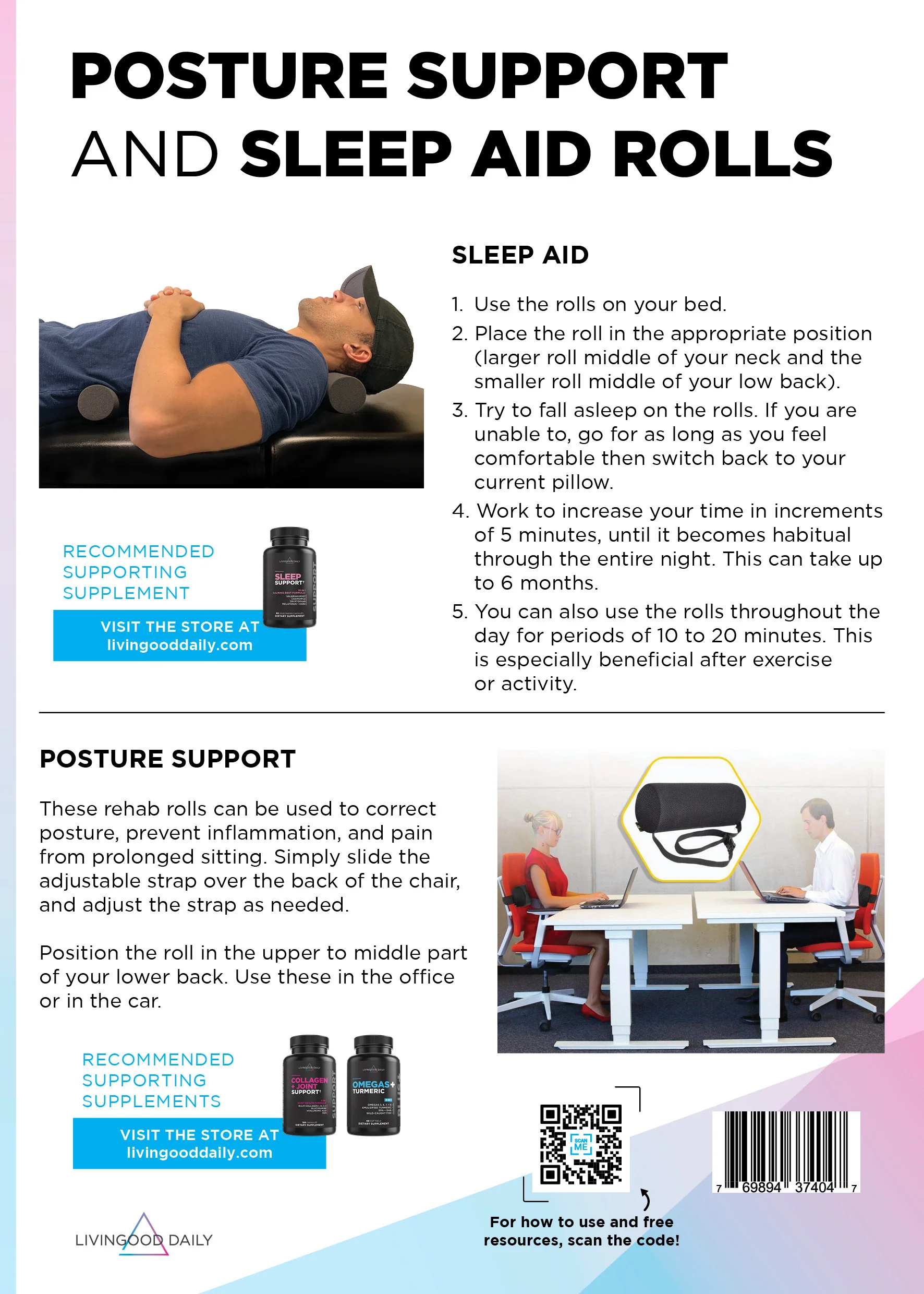 Livingood Daily Posture Support and Sleep Aid Rolls - Image 10