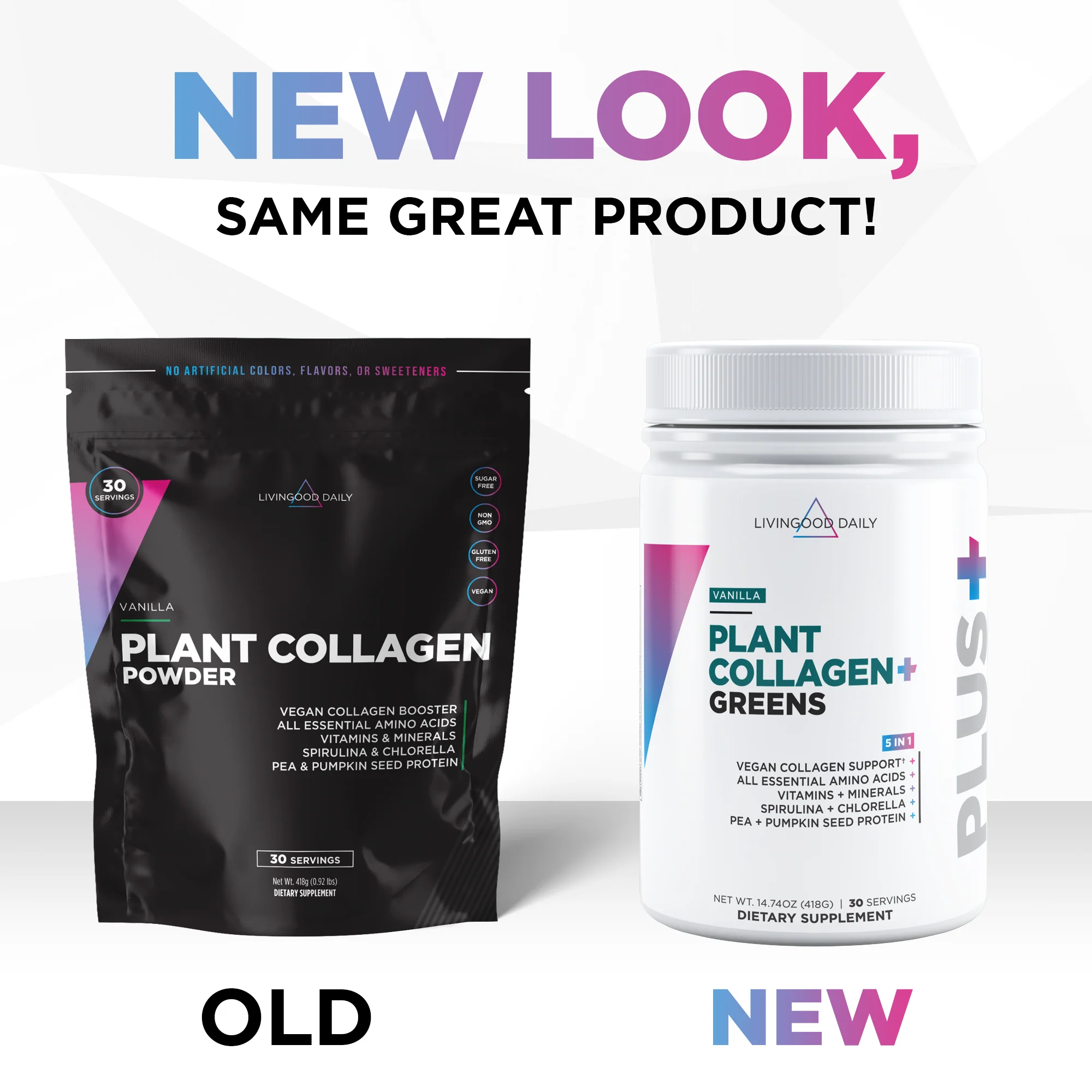 WAREHOUSE DEAL! Livingood Daily Plant Collagen + Greens (Vanilla) - Image 3